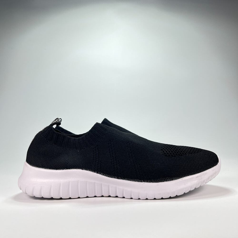 Tiosebon Black Elastic Collar Slip On Walking Shoes Men's Size US 9 EU 42